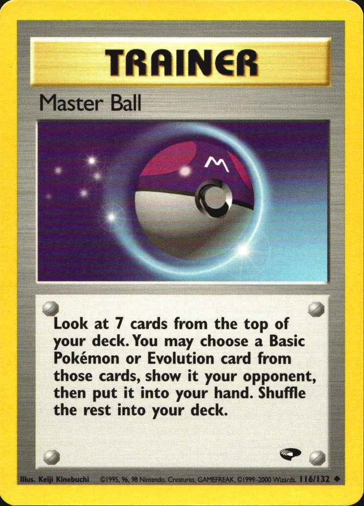 Master Ball 116/132 Uncommon Gym Challenge Pokemon Near Mint