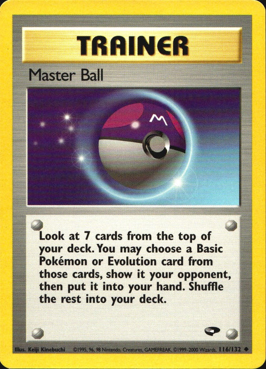 Master Ball 116/132 Uncommon Gym Challenge Pokemon Near Mint