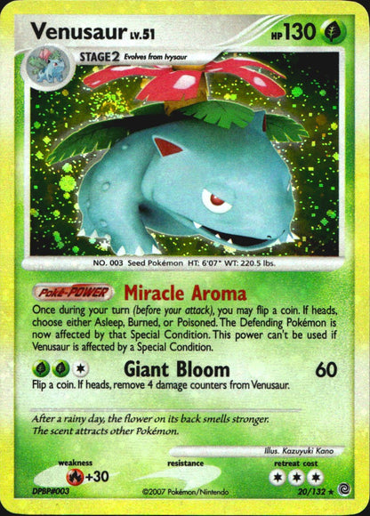 Venusaur 20/132 Holo Rare Secret Wonders Pokemon Near Mint
