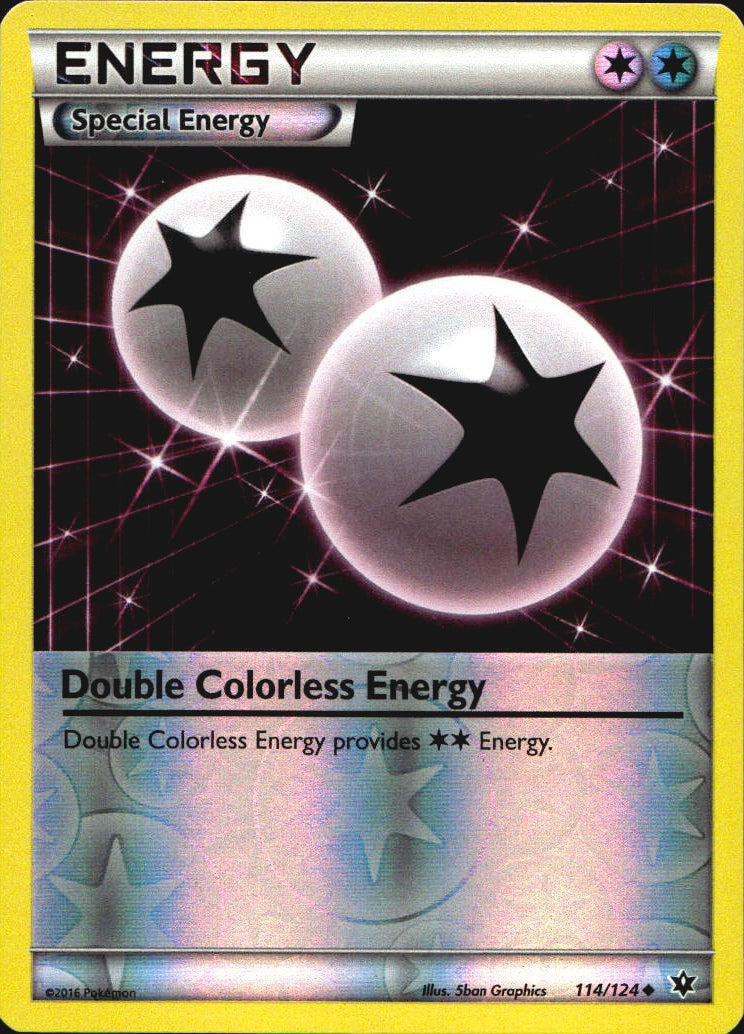 Double Colorless Energy 114/124 Uncommon Fates Collide Pokemon Reverse Holo NM