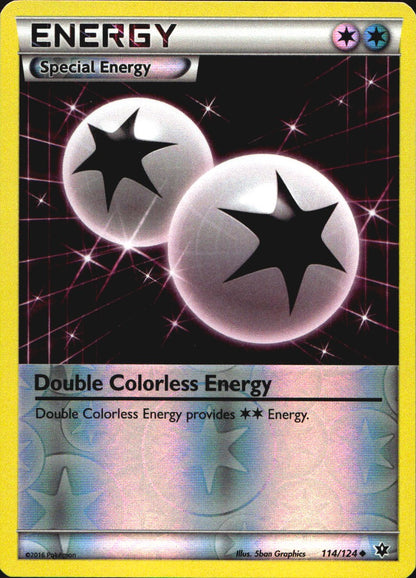 Double Colorless Energy 114/124 Uncommon Fates Collide Pokemon Reverse Holo NM