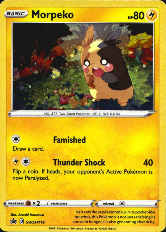 Morpeko SWSH116 Promo SWSH Black Star Pokemon Near Mint