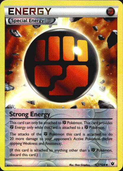 Strong Energy 115/124 Uncommon Fates Collide Pokemon Reverse Holo Near Mint