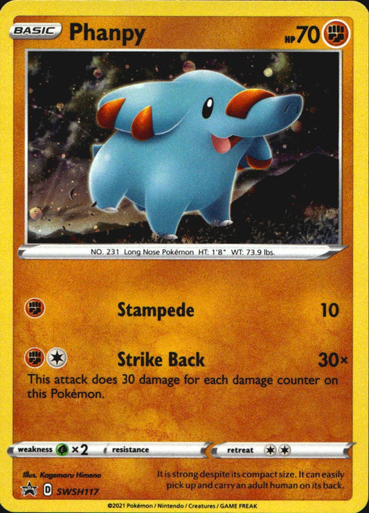Phanpy SWSH117 Promo SWSH Black Star Pokemon Near Mint