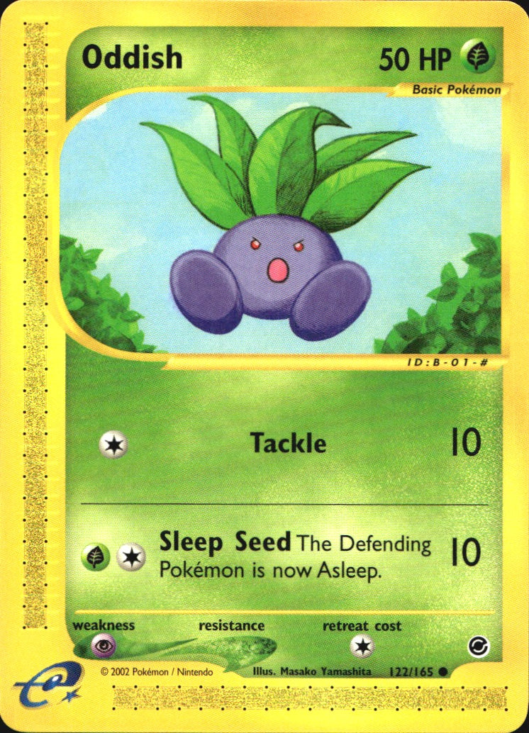 Oddish 122/165 Common Expedition Base Set Pokemon Near Mint