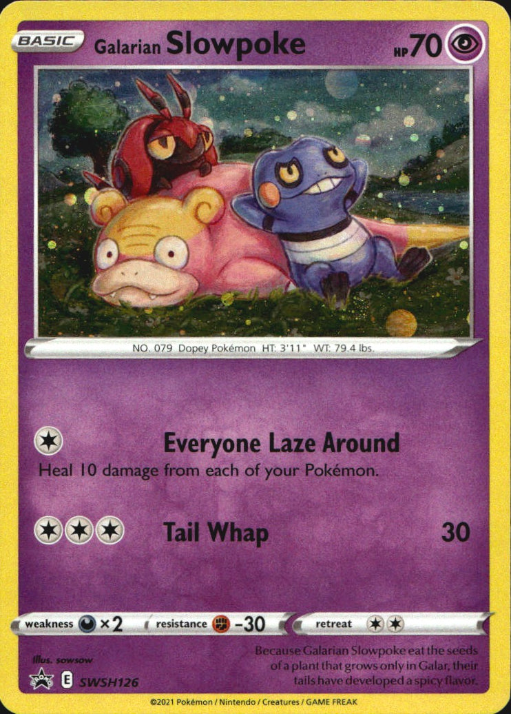 Galarian Slowpoke SWSH126 Promo SWSH Black Star Pokemon Near Mint
