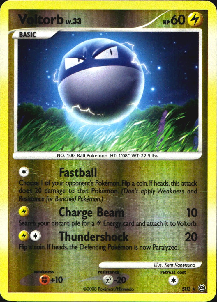 Voltorb SH3/100 Rare Stormfront Pokemon Reverse Holo Lightly Played
