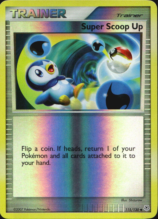 Super Scoop Up 115/130 Uncommon Diamond & Pearl Pokemon Reverse Holo Near Mint