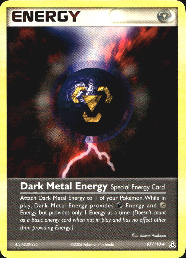 Dark Metal Energy 97/110 Uncommon Holon Phantoms Pokemon Near Mint