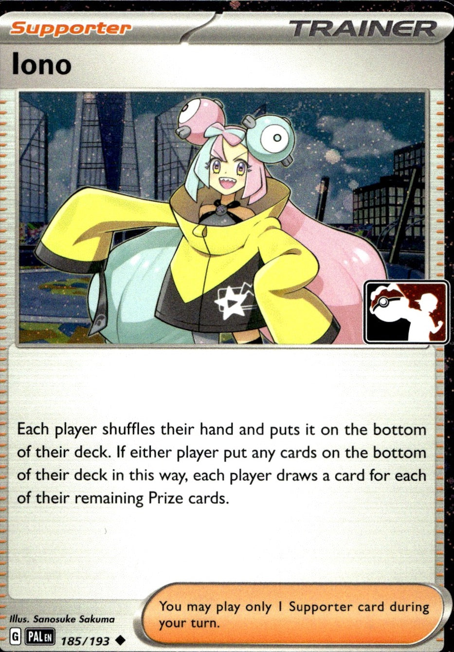 Iono 185/193 Uncommon Paldea Evolved Pokemon Near Mint