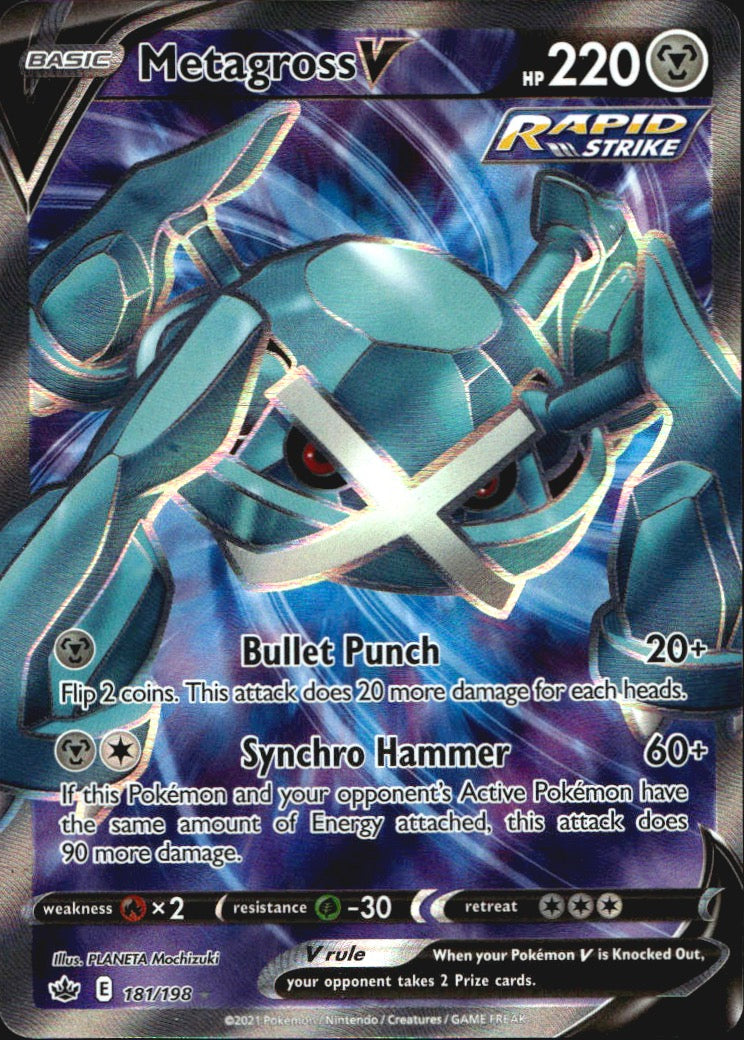 Metagross V 181/198 Ultra Rare Chilling Reign Near Mint