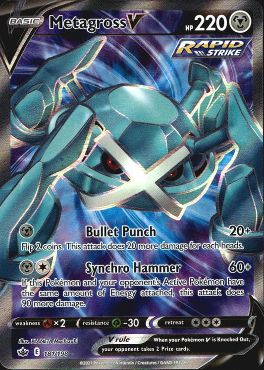 Metagross V 181/198 Ultra Rare Chilling Reign Near Mint