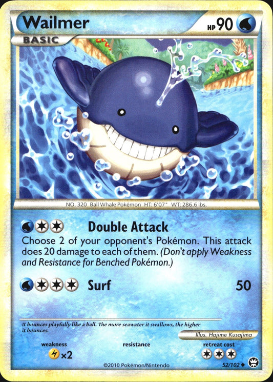 Wailmer 52/102 Uncommon HGSS Triumphant Pokemon Near Mint