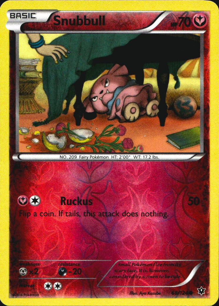 Snubbull 68/124 Common Fates Collide Pokemon Reverse Holo Near Mint