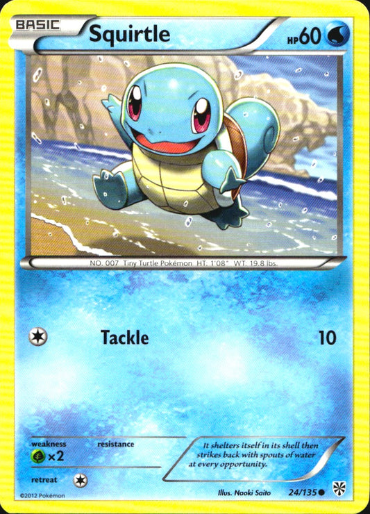 Squirtle 24/135 Common Plasma Storm Pokemon Near Mint