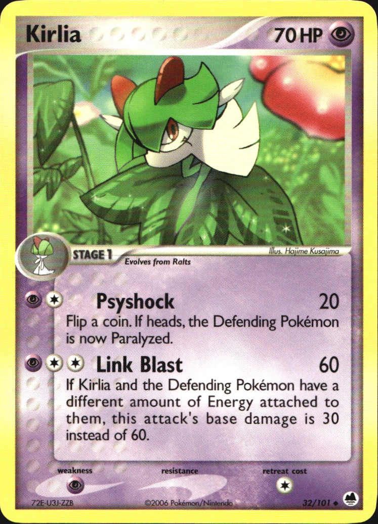 Kirlia 32/101 Uncommon Dragon Frontiers Pokemon Near Mint