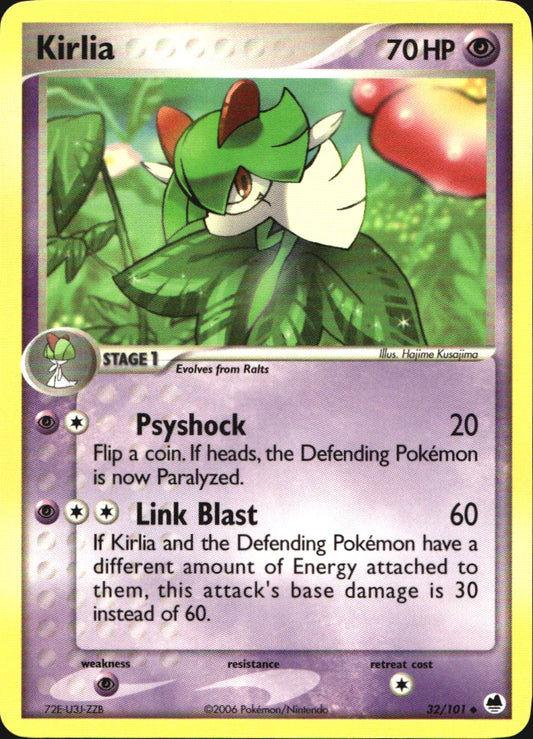 Kirlia 32/101 Uncommon Dragon Frontiers Pokemon Near Mint