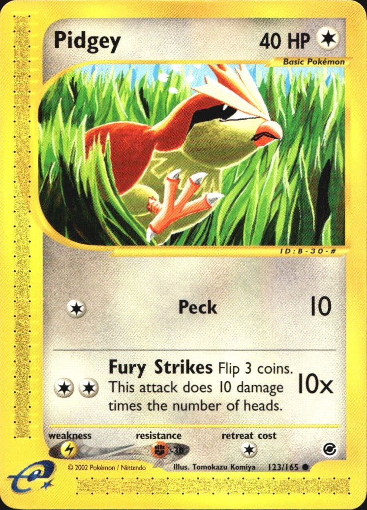Pidgey 123/165 Common Expedition Base Set Pokemon Near Mint