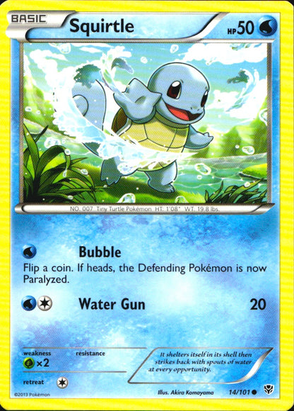 Squirtle 14/101 Common Plasma Blast Pokemon Near Mint