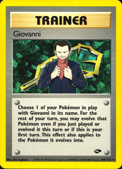 Giovanni 104/132 Rare Gym Challenge Pokemon Near Mint