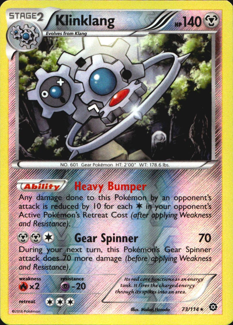 Klinklang 73/114 Steam Siege Pokemon Reverse Holo Near Mint