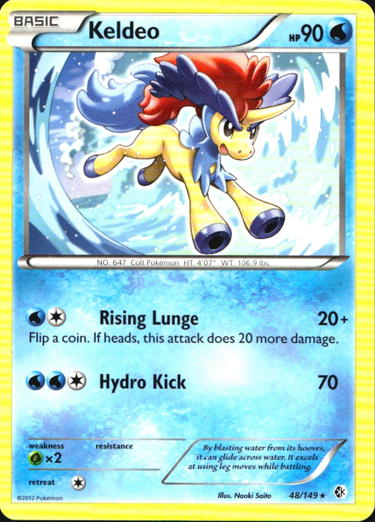 Keldeo 48/149 Rare Boundaries Crossed Pokemon Near Mint