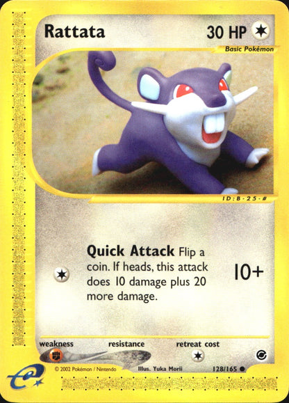 Rattata 128/165 Common Expedition Base Set Pokemon Near Mint