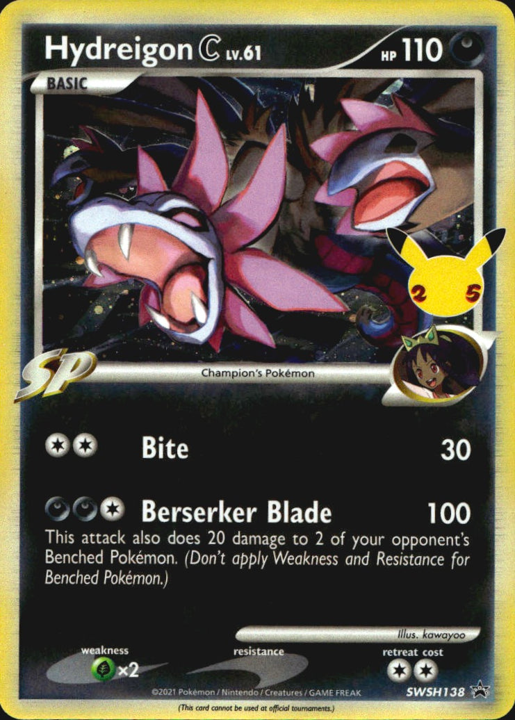 Hydreigon C SWSH138 Promo SWSH Black Star Pokemon Near Mint