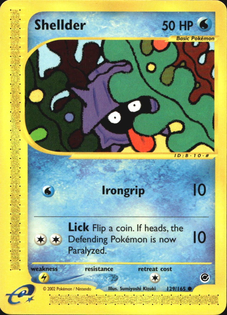 Shellder 129/165 Common Expedition Base Set Pokemon Near Mint