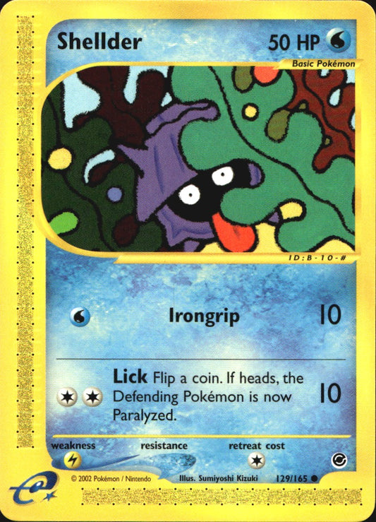 Shellder 129/165 Common Expedition Base Set Pokemon Near Mint