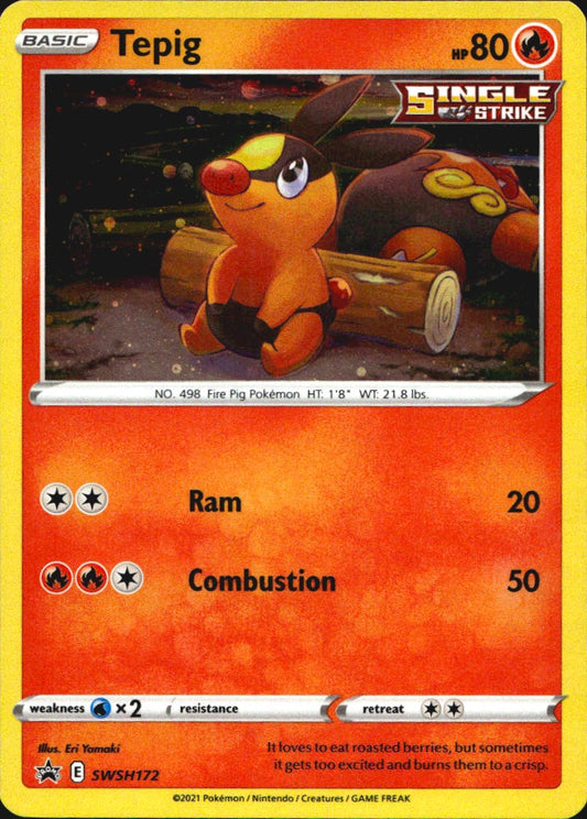 Tepig SWSH172 Promo SWSH Black Star Pokemon Near Mint