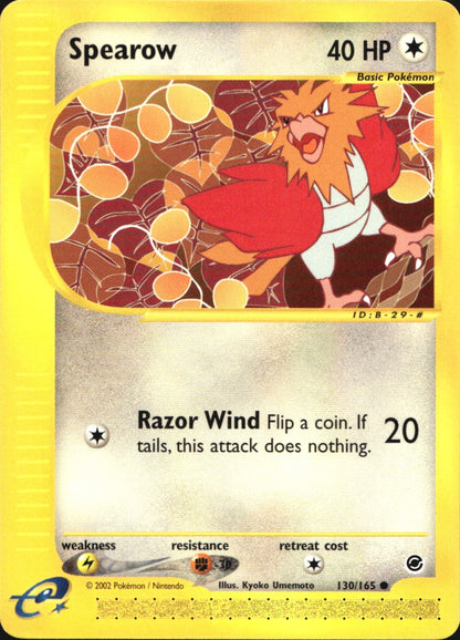 Spearow 130/165 Common Expedition Base Set Pokemon Near Mint