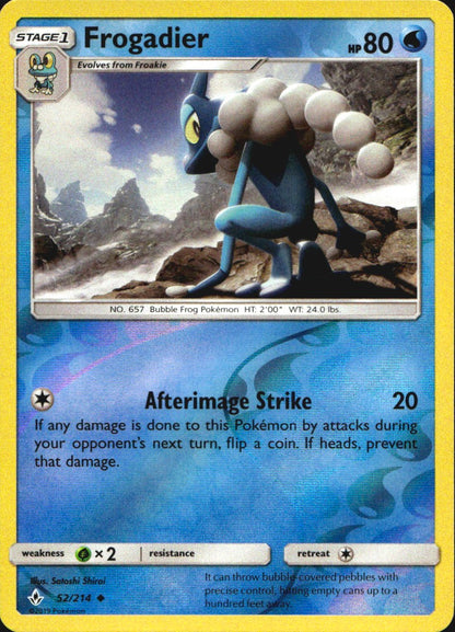 Frogadier 52/214 Uncommon Unbroken Bonds Pokemon Reverse Holo Near Mint