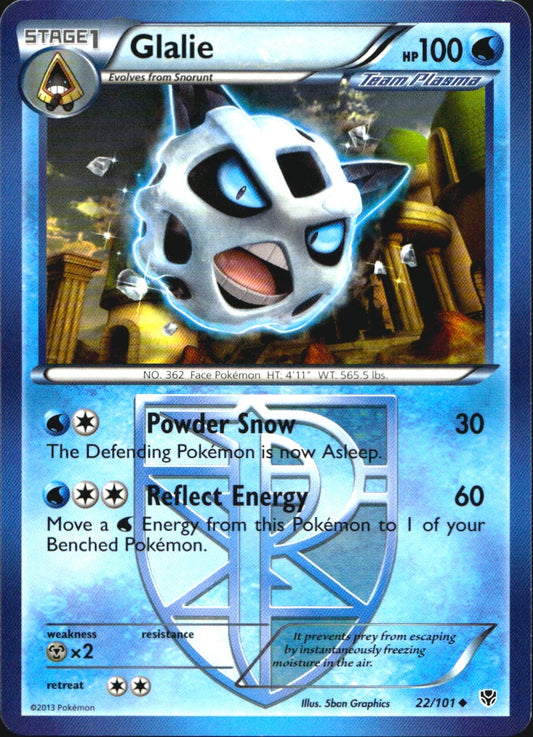 Glalie 22/101 Uncommon Plasma Blast Pokemon Near Mint