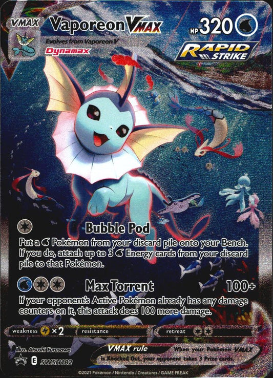 Vaporeon VMAX SWSH182 Promo SWSH Black Star Pokemon Near Mint