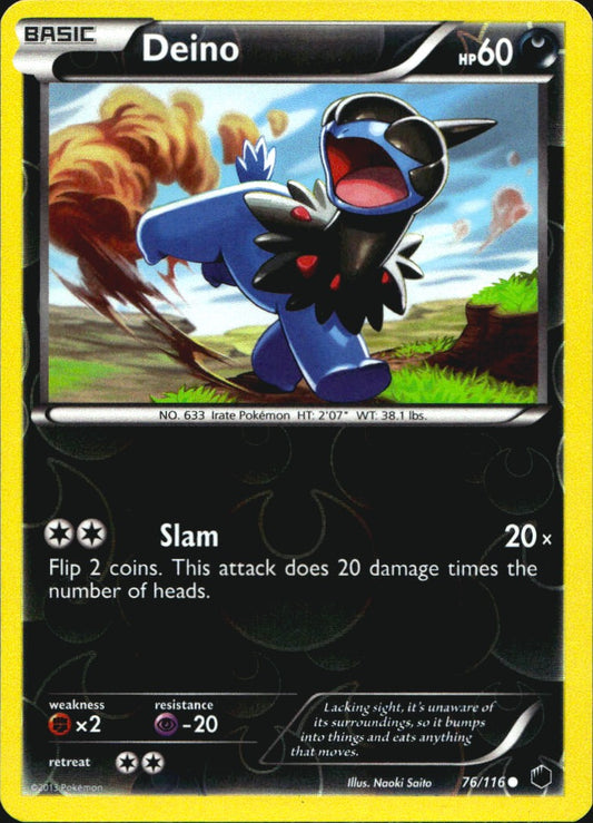 Deino 76/116 Common Plasma Freeze Pokemon Reverse Holo Near Mint