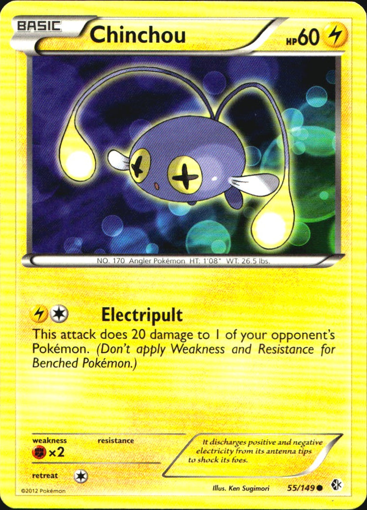 Chinchou 55/149 Common Boundaries Crossed Pokemon Near Mint