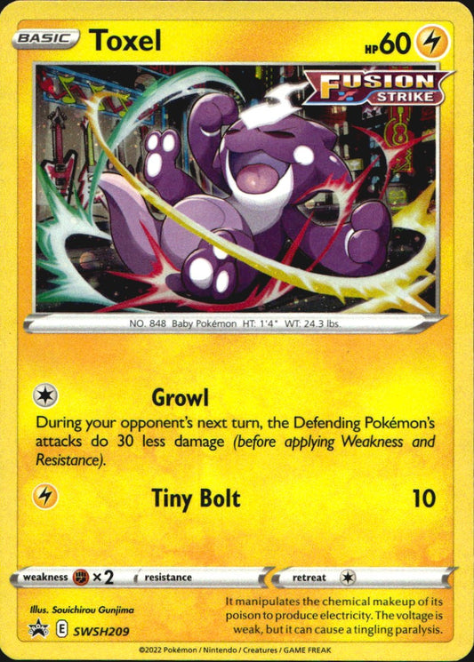 Toxel SWSH209 Promo SWSH Black Star Pokemon Near Mint