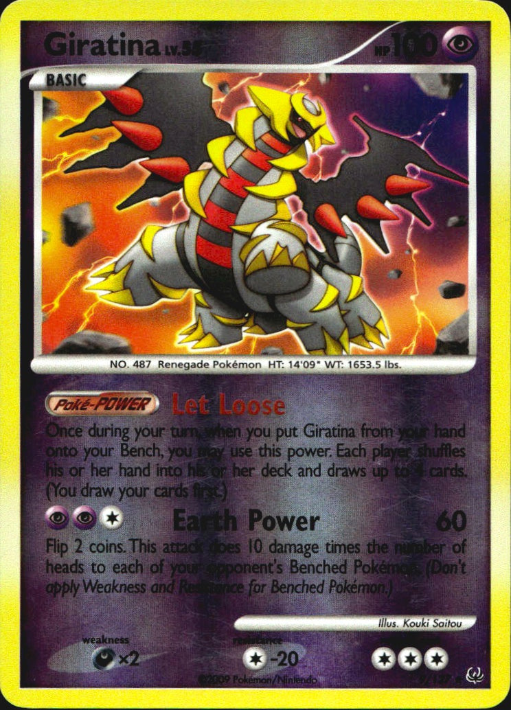 Giratina 9/127 Holo Rare Platinum Pokemon Reverse Holo Near Mint