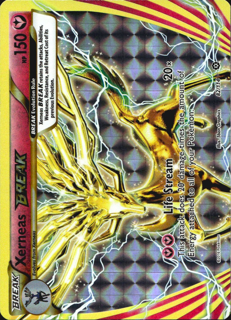 Xerneas BREAK 82/114 BREAK Rare Steam Siege Pokemon Near Mint