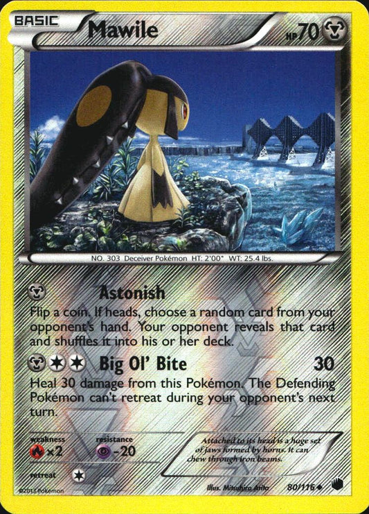 Mawile 80/116 Uncommon Plasma Freeze Pokemon Reverse Holo Near Mint