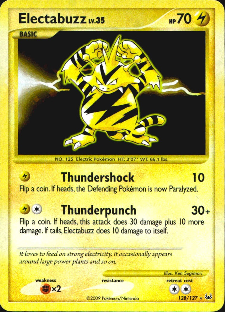 Electabuzz 128/127 Secret Rare Platinum Pokemon Lightly Played