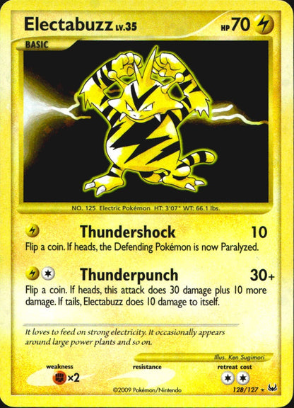 Electabuzz 128/127 Secret Rare Platinum Pokemon Lightly Played