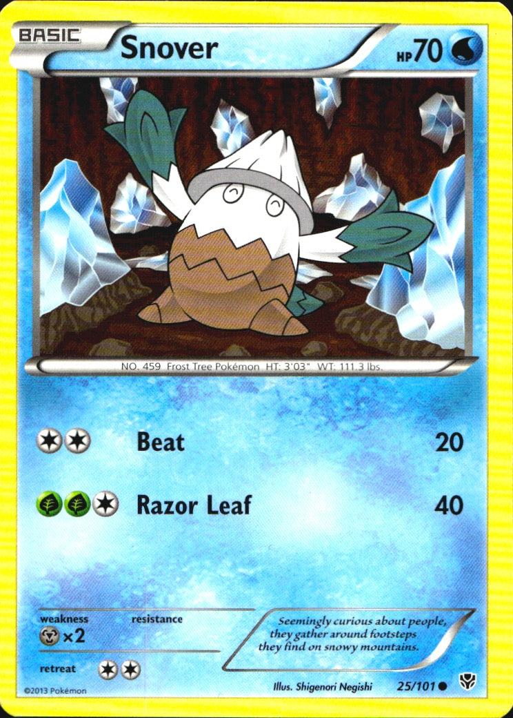 Snover 25/101 Common Plasma Blast Pokemon Near Mint