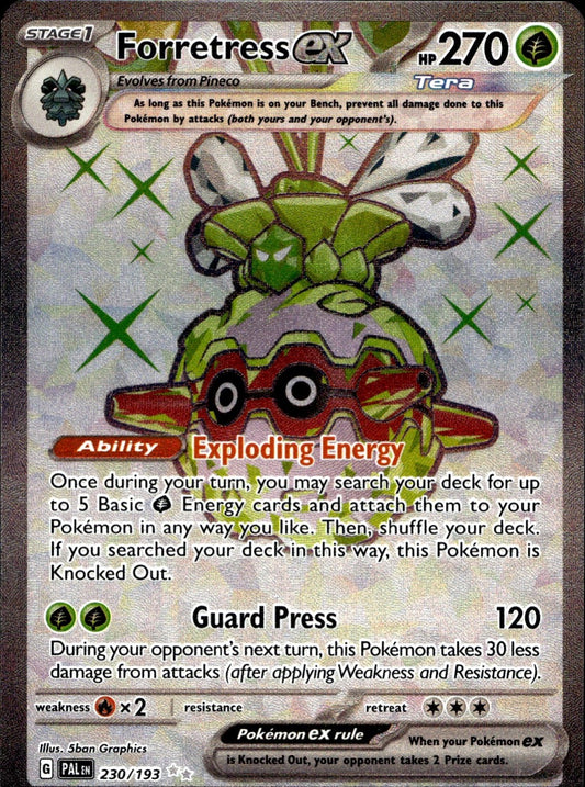 Forretress ex 230/193 Ultra Rare Paldea Evolved Pokemon Near Mint
