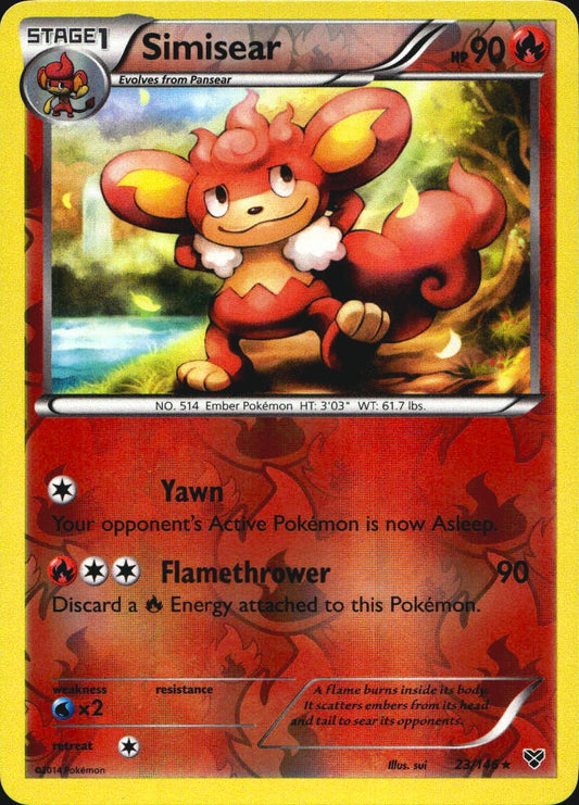 Simisear 23/146 Rare XY Pokemon Reverse Holo Near Mint