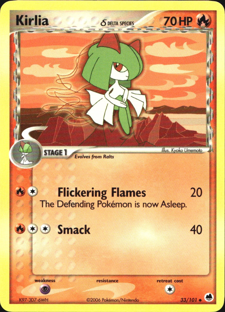 Kirlia 33/101 Uncommon Dragon Frontiers Pokemon Near Mint