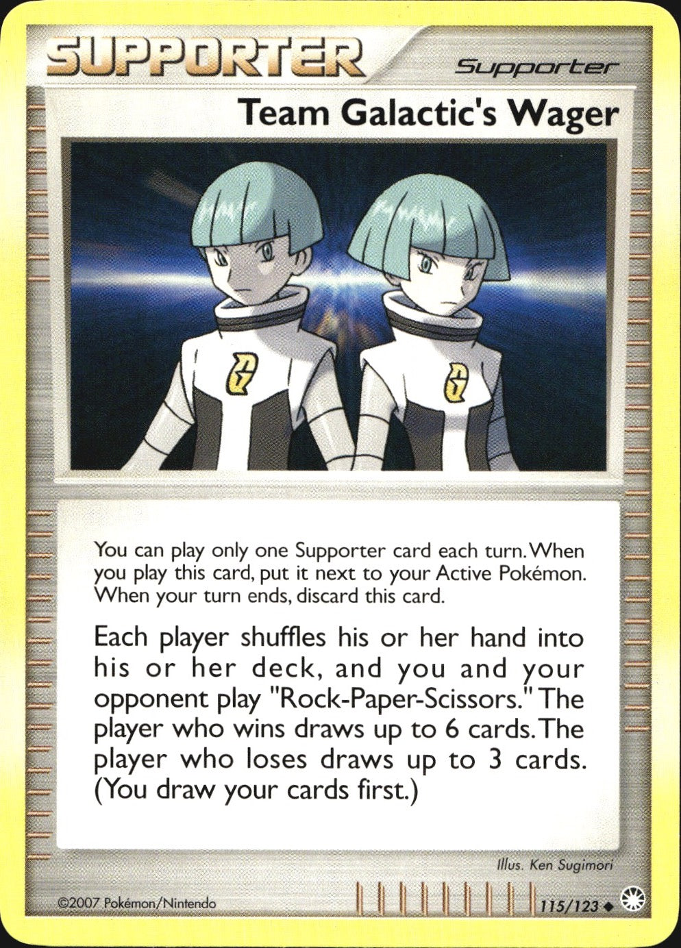 Team Galactic's Wager 115/123 Uncommon Mysterious Treasures Pokemon Near Mint