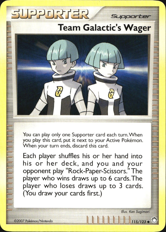 Team Galactic's Wager 115/123 Uncommon Mysterious Treasures Pokemon Near Mint