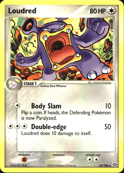 Loudred 35/106 Uncommon Emerald Pokemon Near Mint
